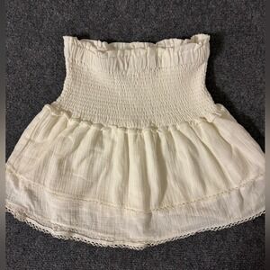 Heartloom Ivory Smocked Skirt Size Medium Cotton